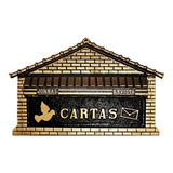 Caixa De Correios E Correspondência Para Embutir Muro Parede Colonial Alumínio Fundido Modelo 8 Revista E Jornal