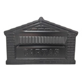 Caixa De Correios Para Muro Grade De Aluminio Inox Moderna Cor Preto