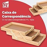 Caixa De Correspondência Em Madeira Tripla