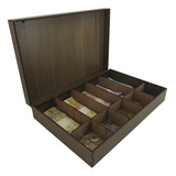 Caixa De Dinheiro Tampa Basculante Marrom Modelo 2 Mdf