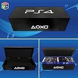Caixa De Games Porta Jogos Para PS4 Fibra De Carbono 30 Jogos 
