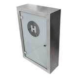 Caixa De Hidrante Inox Porta De Vidro Sobrepor 90x60x17cm