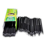 Caixa De Lápis 144 Unidades Preto Hb Sextavado Resistente