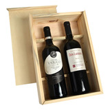 Caixa De Madeira Porta Vinho 2 Garrafas Embalagem Presentear