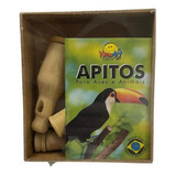 Caixa De Mdf Com 05 Apitos De Aves Silvestres Newart Toys