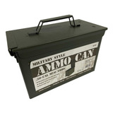 Caixa De Munição Ammo Box Grande 50 Pesca Ferramenta Metal