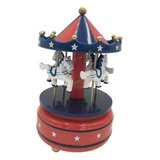 Caixa De Música De Carrossel De Madeira De Natal Caixa Bule