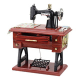Caixa De Música Vintage Estilo Máquina De Costura Manivela