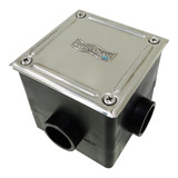 Caixa De Passagem Sodramar Tampa Inox C Prolongador Para Piscinas