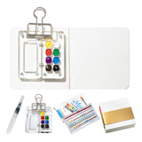 Caixa De Pintura Em Aquarela N Mini Caixa De Acrílico Fácil