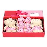 Caixa De Presente Criativa De Urso De Flor De Sabão Para O Dia Dos Namorados E Dia Das Mães Presente Romântico De Flor De Sabão Rosa Rosa 