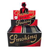Caixa De Seda Smoking Preta Deluxe King Size Original C 50un