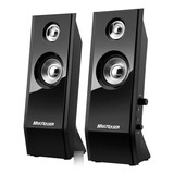 Caixa De Som 2 0 Multilaser Black Piano 8w Rms Pc E Notebook