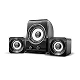 Caixa De Som 2 1 Subwoofer 14W RMS USB Conexão P2 Preto Multi SP172