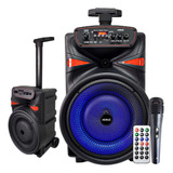 Caixa De Som Alto Falante Bluetooth Grande Potencia Completa