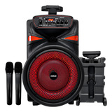 Caixa De Som Alto Falante Grande Bluetooth 110 220v Hz 799 2000 Pmpo 10 Saida Com Microfones Sem Fio