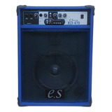 Caixa De Som Amplificada Bluet Microfone Teclado Guitarra Violão 60w Cor Azul 110v 220v