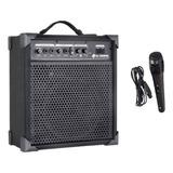 Caixa De Som Amplificada Multi Uso Lx60 Microfone C Fio