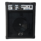 Caixa De Som Amplificada Teclado Guitarra Violão Microfone Cor Preto Voltagem 110v 220v bivolt Falante 12 Pol 100 Watts Rms E Sound