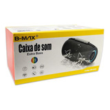 Caixa De Som Bluetooth Alta Potencia Led Impermeavel 10w Cor Preto 110v 220v