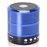 Caixa De Som Bluetooth Amplificada 5W Rms Real Tws Mp3 Portátil Cartão SD Usb Pen Drive Aux P2 Rádio FM Azul 