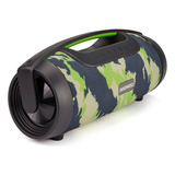 Caixa De Som Bluetooth Boombox 100w Camuflado Dw242 Daewoo Cor Verde 110v 220v