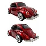 Caixa De Som Bluetooth Formato De Fusca Ws-1939 Radio Fm Usb -Vermelho-