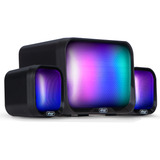 Caixa De Som Bluetooth Gamer 16w Soundbar Led Rgb Potente Pc