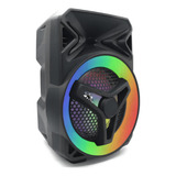 Caixa De Som Bluetooth Portátil Potente Bt 8 Polegadas Cor Preto