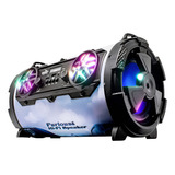 Caixa De Som Bluetooth Potente Led Usb Sd P2 P10 Fm Controle Cor Velozes E Furiosos 110v 220v