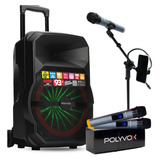 Caixa De Som Bluetooth Xc 712t 450w 2 Mic S fio tripé P Mic
