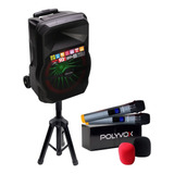 Caixa De Som Bluetooth Xc 712t 450w 2 Mic S Fio Tripé