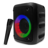 Caixa De Som Caixinha Bluetooth Portátil Amplificada Usb Led Cor Preto 110v 220v