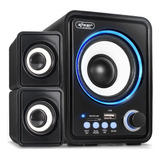 Caixa De Som Com Bluetooth Subwoofer Pc Notebook Usb P2 Sd C