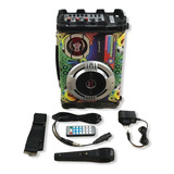 Caixa De Som Ecopower Karaoke Bluetooth