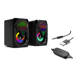 Caixa De Som Gamer Led Rgb