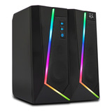 Caixa De Som Gamer Para Pc Notebook Usb P2 Rgb Adamantiun