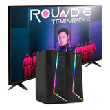 Caixa De Som Gamer Para Pc Notebook Usb P2 Rgb Adamantiun