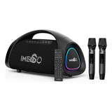 Caixa De Som Imenso X73 300w Rms 30000mah Rgb Ipx6 C 2 Mic Cor Preto 110v 220v