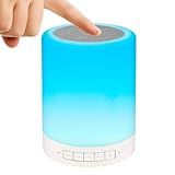 Caixa De Som Luminária Bluetooth Abajur Led Rgb Touch Sem Fio Micro Sd Aux P2