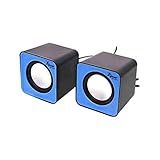 Caixa De Som Mini Caixinha USB 2 0 3W RMS Para Pc Notebook Computador Knup KP 609 Azul 