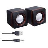 Caixa De Som Para Computador Celular E Notebook 2 0 6w Rms