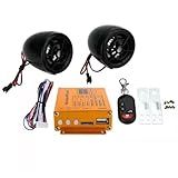 Caixa De Som Para Moto Bluetooth Mp3 Fm Rádio SD Usb Aux E Alarme Com Controle Remoto 20w Potencia