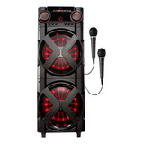 Caixa De Som Polyvox Amplificada Xt 2000t Tws 2000w 2 Mic