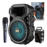 Caixa De Som Portátil Amplificada Bluetooth 110 220v Heruz 5v Usb E Mic