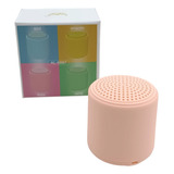 Caixa De Som Portatil Conexão Bluetooth Colorida Silicone Cor Rosa