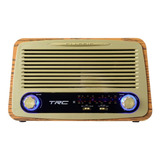 Caixa De Som Portátil Retrô 35wrms Bluetooth Am fm Trc 212 110v 220v