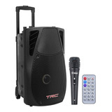 Caixa De Som Portatil Trc X500 Bluetooth 500w Com Microfone