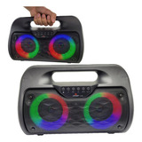 Caixa De Som Rádio Fm Amplificada Bluetooth Potente Usb P10 Cor Preto 110v 220v