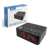 Caixa De Som Rádio Relógio Duplo Despertador Fm Bluetooth